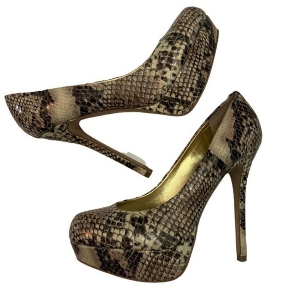 Baker’s Faux Snakeskin Platform 4.5” Stiletto Heels Pumps Size 8
